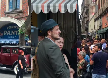 Rodaje de pel&iacute;cula con Pedro Pascal paraliza calles del Centro Hist&oacute;rico de CDMX