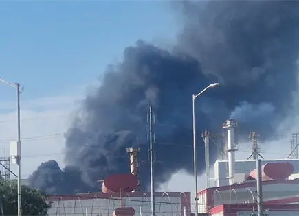 Arde empresa en Zona Industrial Arde empresa en Zona Industrial