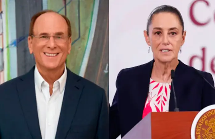 Sheinbaum recibe a CEO de BlackRock en Palacio Nacional