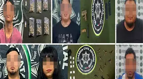 Ahora caen seis maleantes con droga y armas