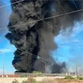 Descomunal incendio en la Zona Industrial