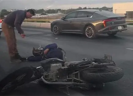 Motociclista queda tendido en la 57; hay tr&aacute;fico intenso hacia La Pila