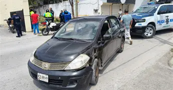Motociclista resulta lesionado tras choque con auto en Norte Residencial