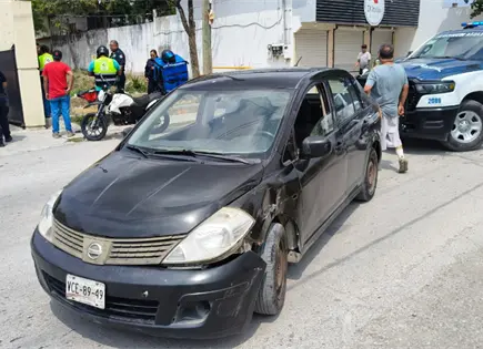 Motociclista resulta lesionado tras choque con auto en Norte Residencial Motociclista resulta lesionado tras choque con auto en Norte Residencial