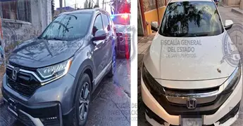 Recuperan dos autom&oacute;viles con reporte de robo