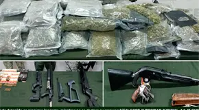 Aseguran marihuana y armas en El Charquillo