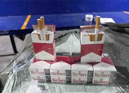 Decomisan en el AICM más de ocho toneladas de cigarros apócrifos Decomisan en el AICM más de ocho toneladas de cigarros apócrifos