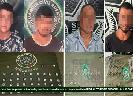 Detienen a cuatro vendedores de drogas