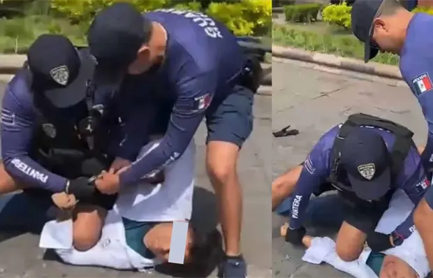 Denuncian presunto abuso policial contra estudiante en Plaza del Carmen Denuncian presunto abuso policial contra estudiante en Plaza del Carmen