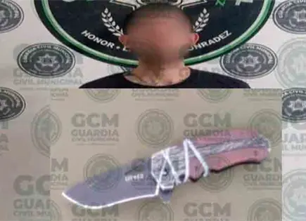 Con una navaja, arrestan a v&aacute;ndalo en Quintas