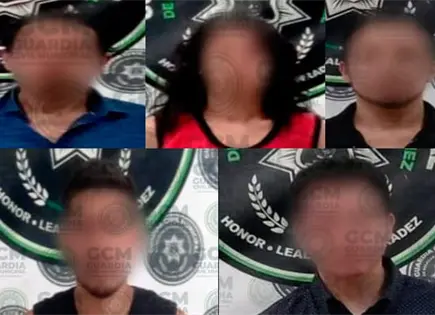 Arrestan a cinco personas por violencia familiar