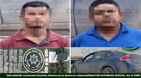 Caen dos sujetos con drogas y ponchallantas en Ciudad Valles