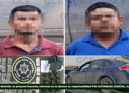 Caen dos sujetos con drogas y ponchallantas en Ciudad Valles