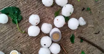 Tormenta y granizada dejan a oscuras a Cedral