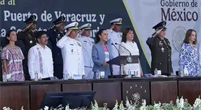 Lidera Sheinbaum aniversario de la defensa de Ver.