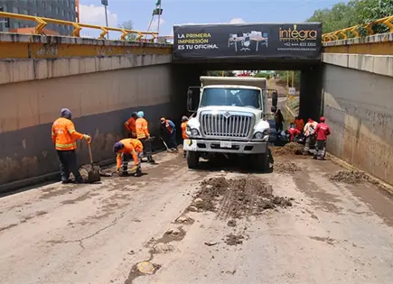 Reabren glorieta del Real Inn afectada por lluvia del lunes