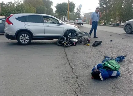 Un motociclista herido en choque sobre avenida Soledad