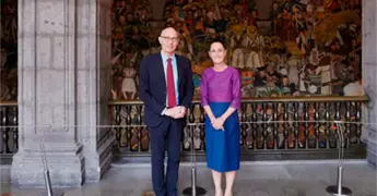 Sheinbaum se re&uacute;ne con Alto Comisionado de la ONU en Palacio Nacional