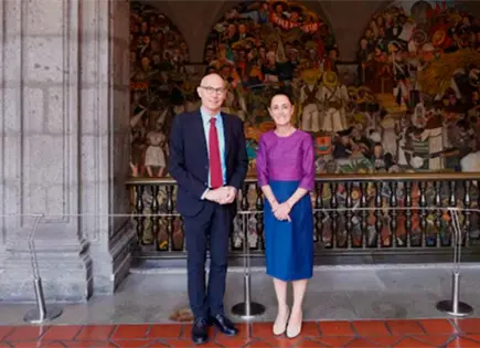 Sheinbaum se re&uacute;ne con Alto Comisionado de la ONU en Palacio Nacional