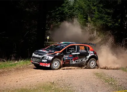 R. Cordero roza podio en el Rally Olympus