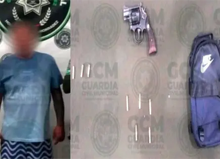 Detienen a sujeto que andaba echando bala