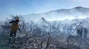 Otro incendio, en la comunidad El Herrero