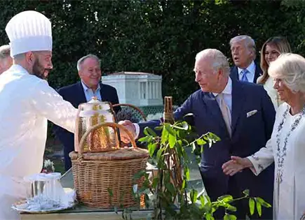 Trump recibe a Carlos III