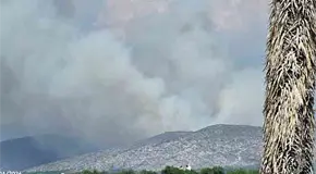 Voraz incendio en E. de Agua Buena