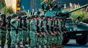 Baja gasto militar con Sheinbaum