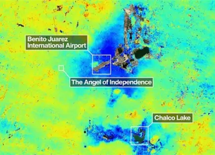 Im&aacute;genes de la NASA muestran hundimientos en la CDMX