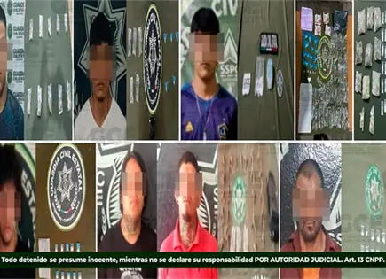 Capturan a nueve narcos en el Estado