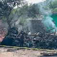 Muere chofer al chocar y quemarse su tr&aacute;iler