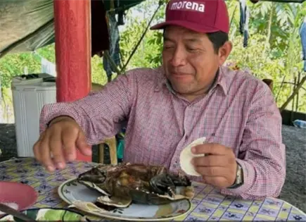 Dirigente de Morena en Macuspana consume tortuga guao protegida