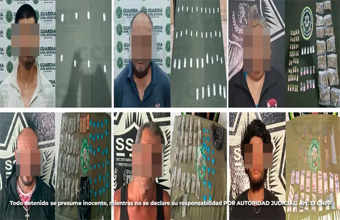 Detienen a seis "narcos" en operativos en el Estado