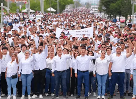 Garc&iacute;a conmemora D&iacute;a del Trabajo con marcha