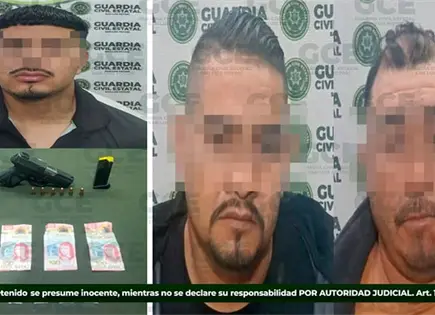 Capturan a tres presuntos maleantes en Salinas de Hidalgo