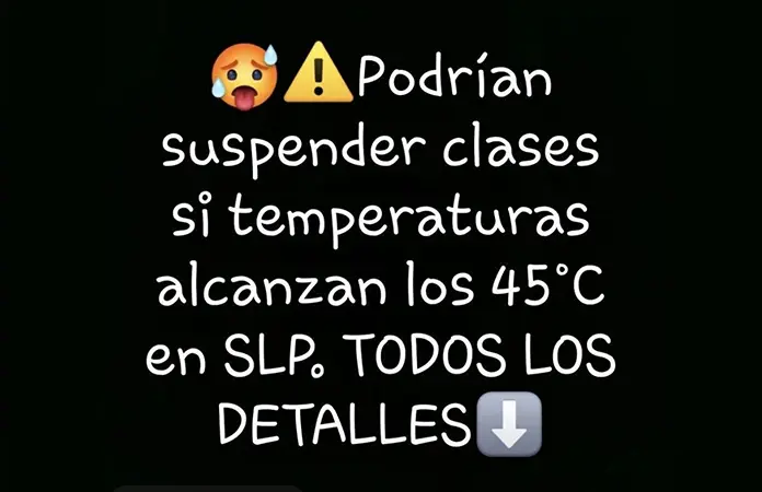 Niega SEGE suspensión de clases por calor extremo