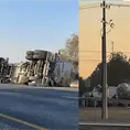 Dos accidentes con pipas vuelven pesado el tr&aacute;fico en la 57