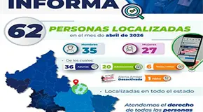 En el mes de  abril, hallan a 62 personas desaparecidas