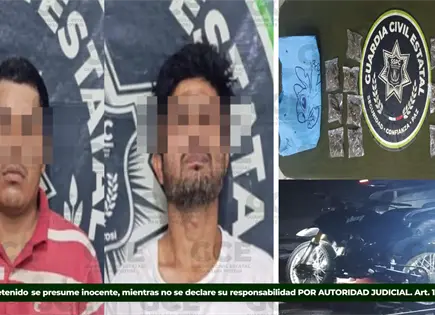 Detienen a dos hombres con droga y motocicleta alterada en Tamu&iacute;n