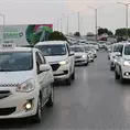 Taxistas desquician tr&aacute;fico de la r&uacute;a &acute;57