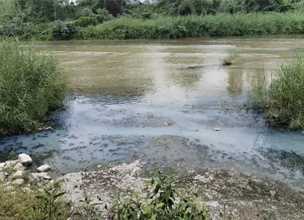 Fotos | Denuncian cascada de aguas negras hacia el r&iacute;o Valles