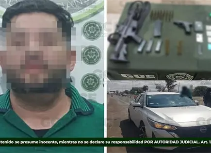 En ret&eacute;n, detienen a sujeto con armas de fuego