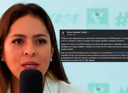 Recula PVEM sobre nepotismo y perfila a Ruth para 2027