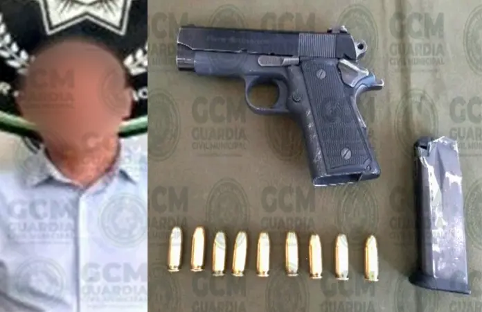 Guardia amenazaba con pistola a compañero