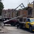 Camioneta derriba postes de la CFE y deja sin luz a vecinos de Morales Camioneta derriba postes de la CFE y deja sin luz a vecinos de Morales
