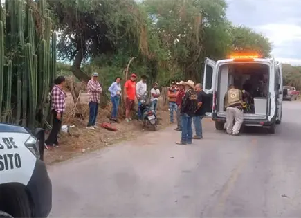 Motociclista lesionado al derrapar