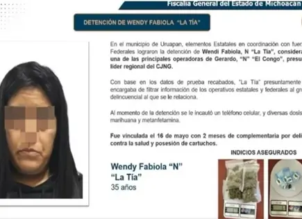 Cae La T&iacute;a, mujer vinculada a homicidio de Carlos Manzo