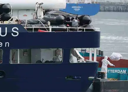 El MV Hondius atraca en Holanda