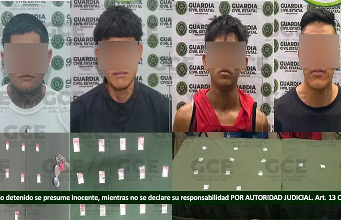 Son atrapados cuatro distribuidores de droga